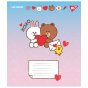 Зошит шкільний Yes Line Friends. Love letter А5 12 аркушів коса лінія