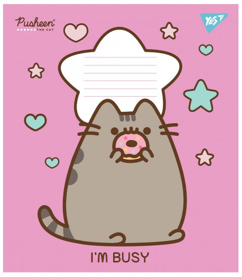 Зошит шкільний Yes Pusheen А5 12 аркушів лінія