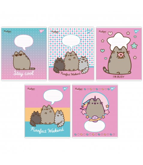 Зошит шкільний Yes Pusheen А5 12 аркушів лінія