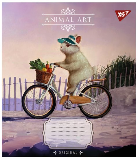 Зошит шкільний Yes Animal art А5 18 аркушів клітинка