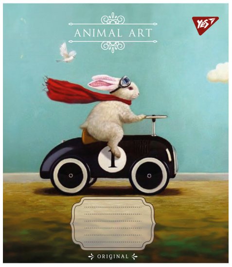 Зошит шкільний Yes Animal art А5 18 аркушів клітинка