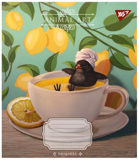 Зошит шкільний Yes Animal art А5 24 аркушів клітинка