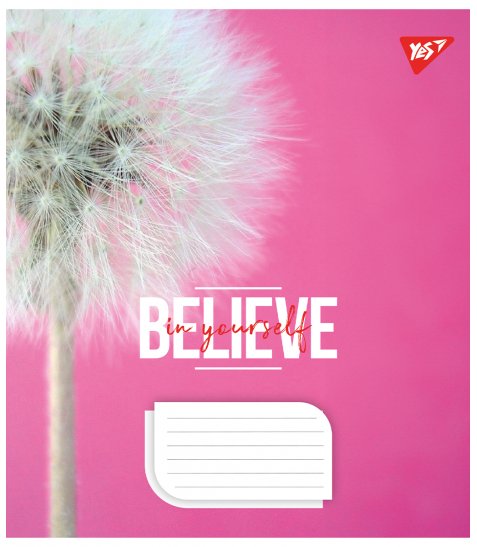 Зошит для записів Yes Believe in yourself А5 36 аркушів клітинка