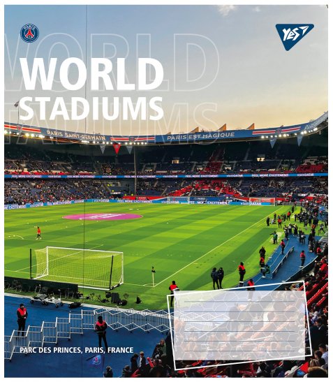 Зошит для записів Yes World stadium А5 36 аркушів клітинка