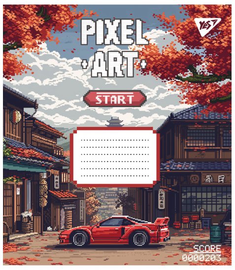 Зошит шкільний Yes Pixel art А5 12 аркушів клітинка