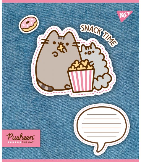 Зошит шкільний Yes Pusheen. Snack time А5 12 аркушів лінія