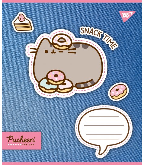 Зошит шкільний Yes Pusheen. Snack time А5 12 аркушів лінія