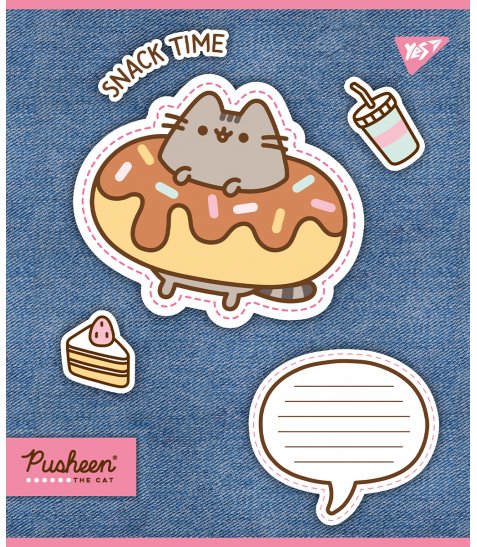 Зошит шкільний Yes Pusheen. Snack time А5 12 аркушів лінія