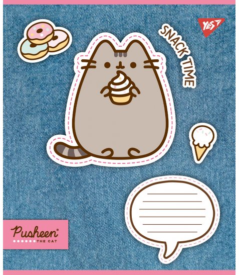 Зошит шкільний Yes Pusheen. Snack time А5 12 аркушів лінія