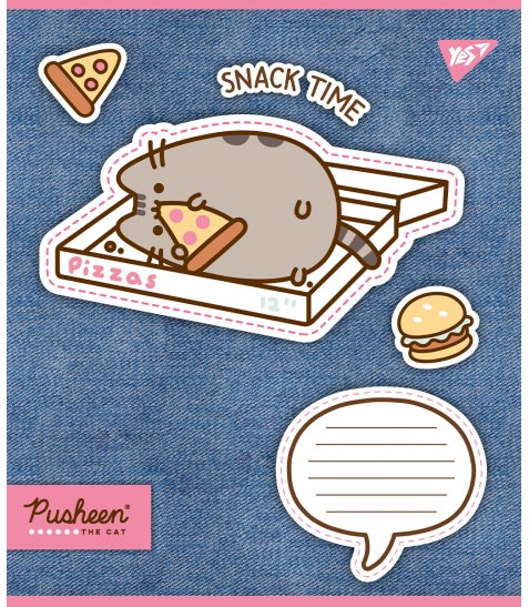 Зошит шкільний Yes Pusheen. Snack time А5 12 аркушів лінія