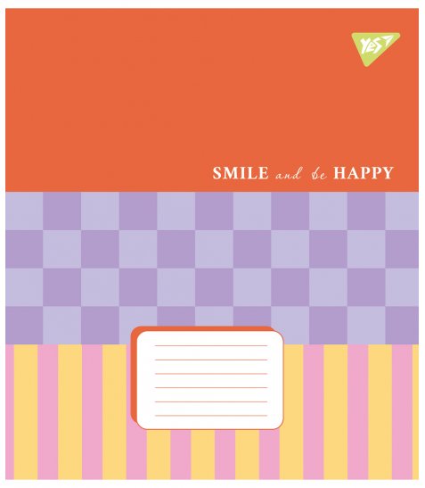 Зошит шкільний Yes Smile and be happy А5 18 аркушів клітинка