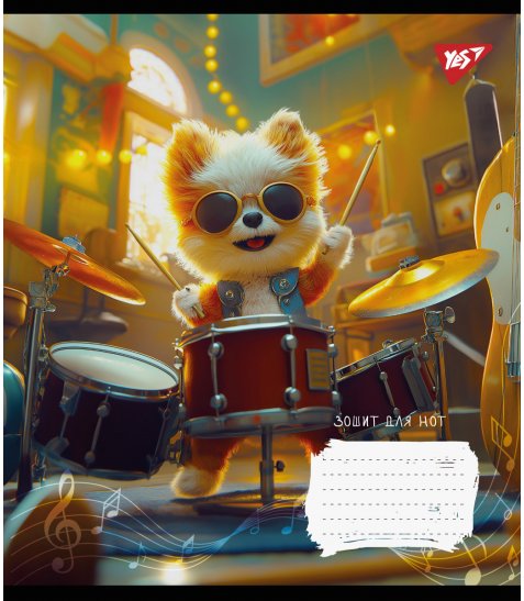 А5+ 12 аркушів Yes Furry musicians нотний зошит