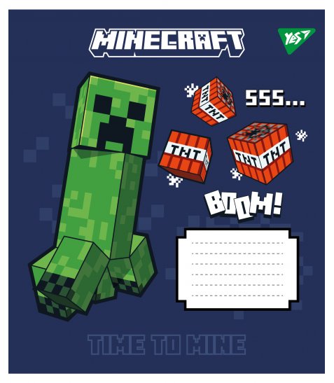 Зошит учнівський шкільний Yes Minecraft Signs А5 18 аркушів лінія