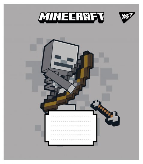 Зошит учнівський шкільний Yes Minecraft Signs А5 18 аркушів лінія