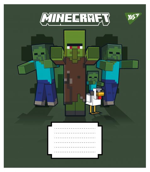 Зошит учнівський шкільний Yes Minecraft Signs А5 18 аркушів лінія