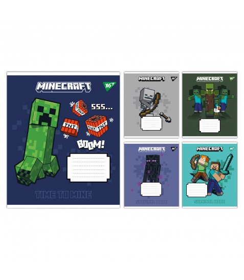 Зошит учнівський шкільний Yes Minecraft Signs А5 18 аркушів лінія