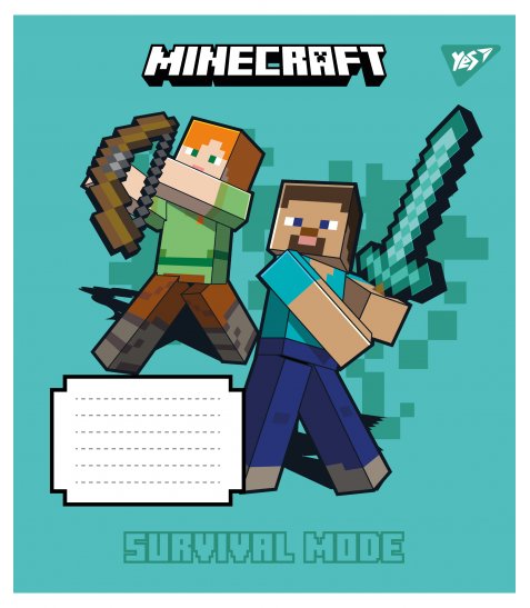 Зошит учнівський шкільний Yes Minecraft Signs А5 18 аркушів лінія
