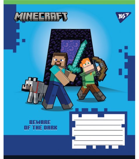 Зошит учнівський шкільний Yes Minecraft Walls А5 12 аркушів клітинка