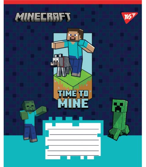 Зошит учнівський шкільний Yes Minecraft Walls А5 18 аркушів лінія