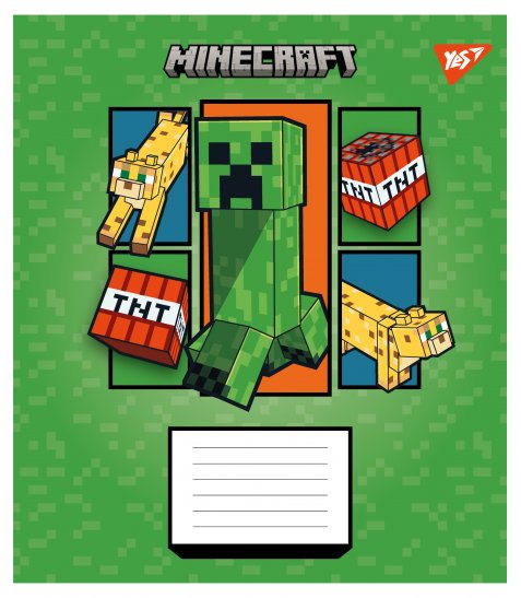 Зошит учнівський шкільний Yes Minecraft Arrows А5 12 аркушів клітинка