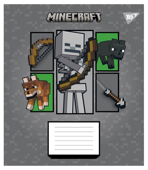 Зошит учнівський шкільний Yes Minecraft Arrows А5 12 аркушів клітинка