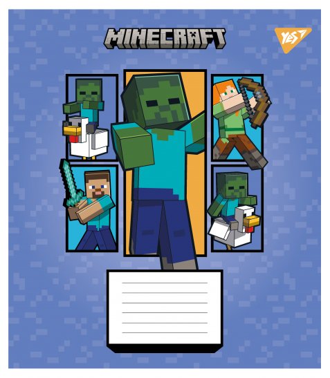 Зошит учнівський шкільний Yes Minecraft Arrows А5 12 аркушів клітинка
