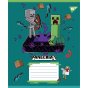 Зошит учнівський шкільний Yes Minecraft Heroes А5 12 аркушів коса лінія