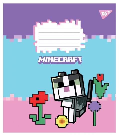 Зошит учнівський шкільний Yes Minecraft Flowers А5 18 аркушів лінія