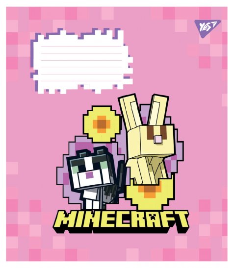 Зошит учнівський шкільний Yes Minecraft Flowers А5 18 аркушів лінія