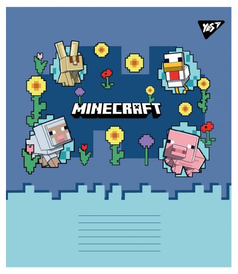 Зошит учнівський шкільний Yes Minecraft Spring А5 12 аркушів коса лінія