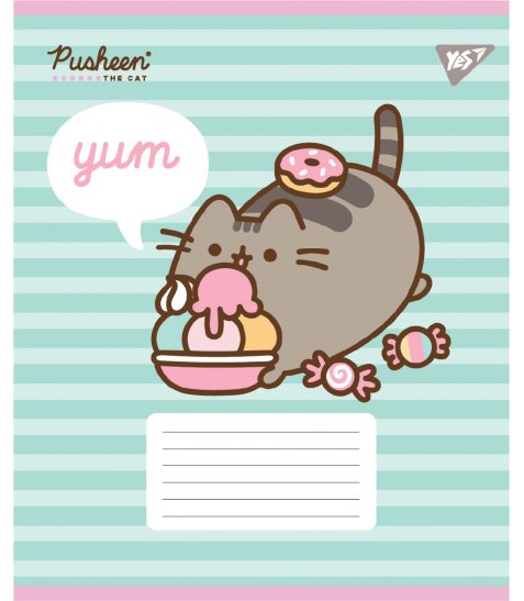 Зошит учнівський шкільний Yes Pusheen Candy А5 12 аркушів лінія