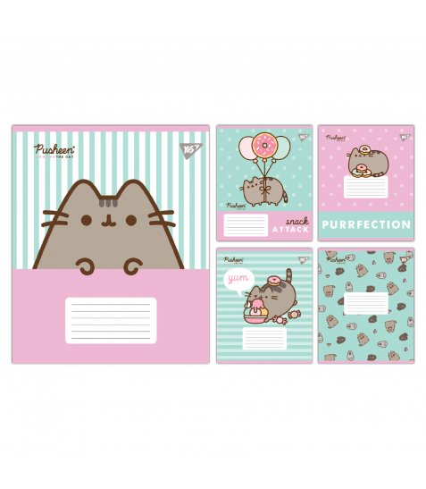 Зошит учнівський шкільний Yes Pusheen Candy А5 12 аркушів лінія