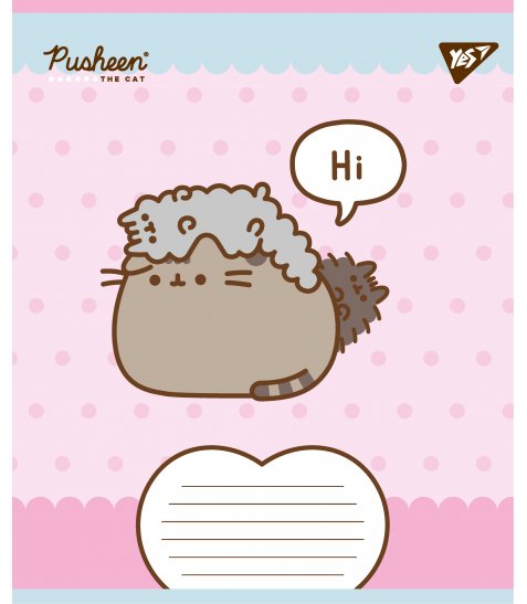 Зошит учнівський шкільний Yes Pusheen Weekend А5 12 аркушів коса лінія