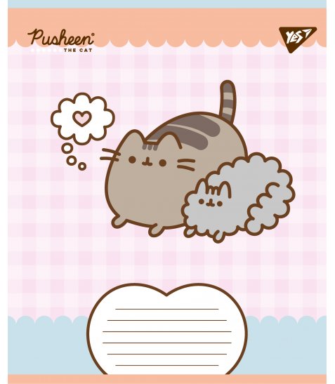 Зошит учнівський шкільний Yes Pusheen Weekend А5 12 аркушів коса лінія