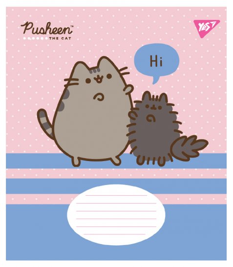 Зошит учнівський шкільний Yes Pusheen The Cat А5 12 аркушів коса лінія
