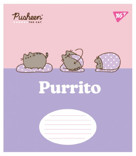Зошит учнівський шкільний Yes Pusheen The Cat А5 12 аркушів коса лінія
