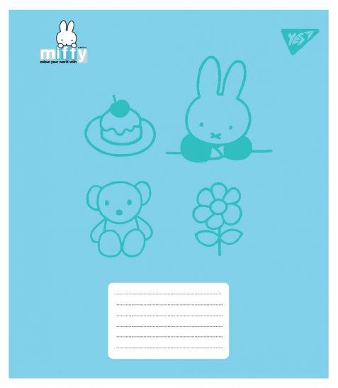 Зошит учнівський шкільний Yes Miffy Bunny А5 12 аркушів лінія
