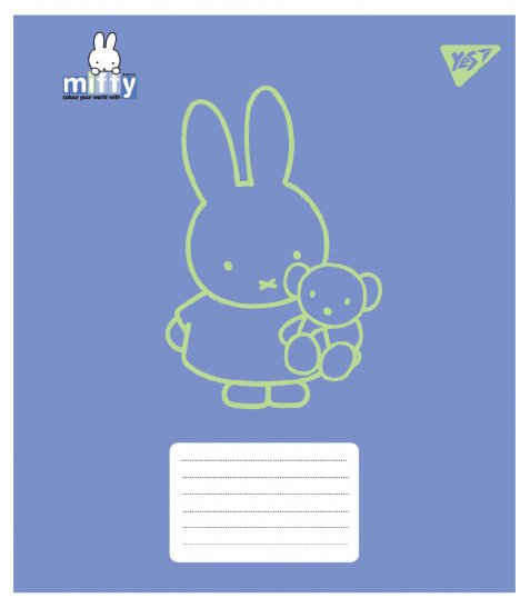 Зошит учнівський шкільний Yes Miffy Bunny А5 12 аркушів лінія