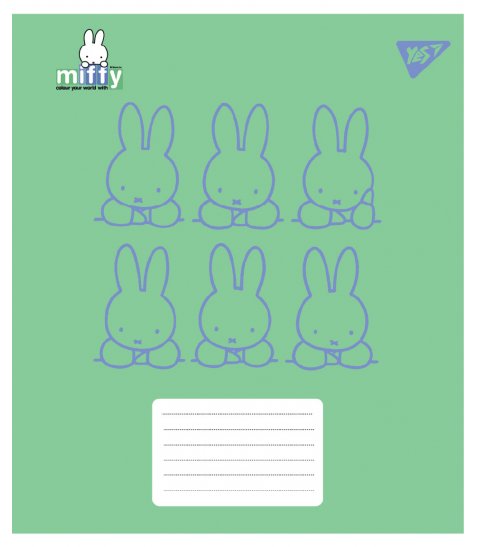 Зошит учнівський шкільний Yes Miffy Bunny А5 24 аркушів клітинка