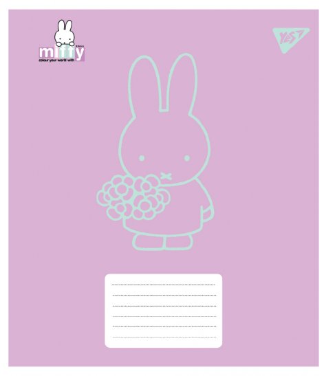 Зошит учнівський шкільний Yes Miffy Bunny А5 24 аркушів клітинка
