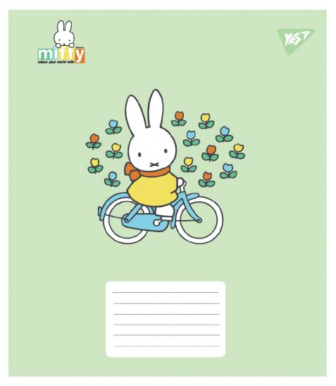 Зошит учнівський шкільний Yes Miffy Playfull А5 12 аркушів лінія