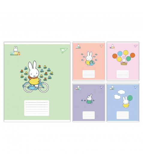 Зошит учнівський шкільний Yes Miffy Playfull А5 12 аркушів лінія