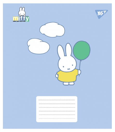 Зошит учнівський шкільний Yes Miffy Playfull А5 12 аркушів лінія