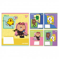 Зошит учнівський шкільний Yes Line Friends Funny А5 12 аркушів коса лінія