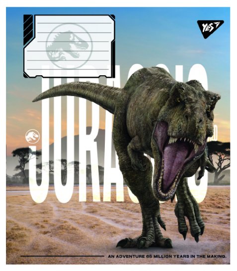 Зошит учнівський шкільний Yes JURASSIC WORLD ALIVE А5 12 аркушів лінія