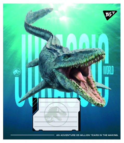 Зошит учнівський шкільний Yes JURASSIC WORLD ALIVE А5 12 аркушів лінія