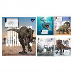 Зошит учнівський шкільний Yes JURASSIC WORLD ALIVE А5 12 аркушів лінія