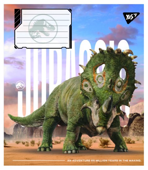 Зошит учнівський шкільний Yes JURASSIC WORLD ALIVE А5 12 аркушів лінія