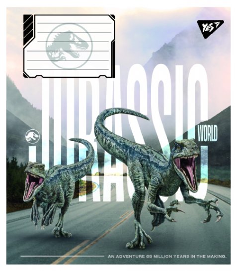 Зошит учнівський шкільний Yes JURASSIC WORLD ALIVE А5 12 аркушів лінія