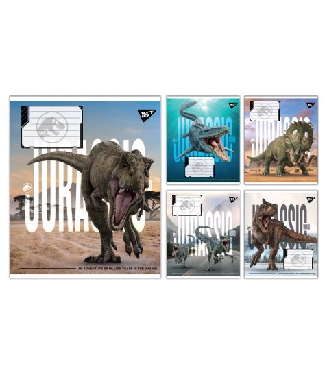 Зошит учнівський шкільний Yes JURASSIC WORLD ALIVE А5 12 аркушів лінія